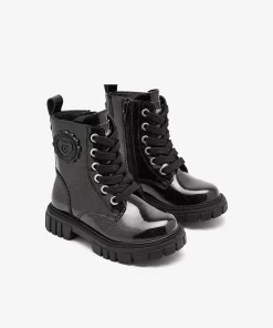 conguitos zapatos botas y botines militar black military patent boots 1176378616 700x