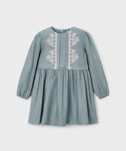 Vestido terciopelo brillo niña M. 4992 SALVIA MAYORAL