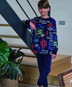 PIJAMA NIÑO SPANDEZ EST. "ENJOY THE RIDE" M. 253607 MUSLHER