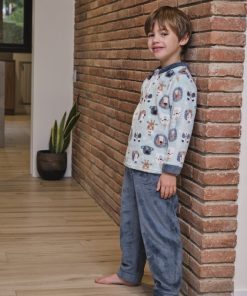 PIJAMA INFANTIL CORALINA ESTAMPADO ANIMALES SELVA M. 252603 MUSLHER