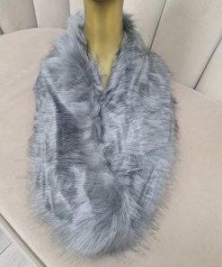 CUELLO DE PELO COLOR GRIS M.GRI2