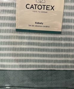 JUEGO DE SÁBANAS CORALINA M. 135/140CM M. 7053 MENTA KABELY