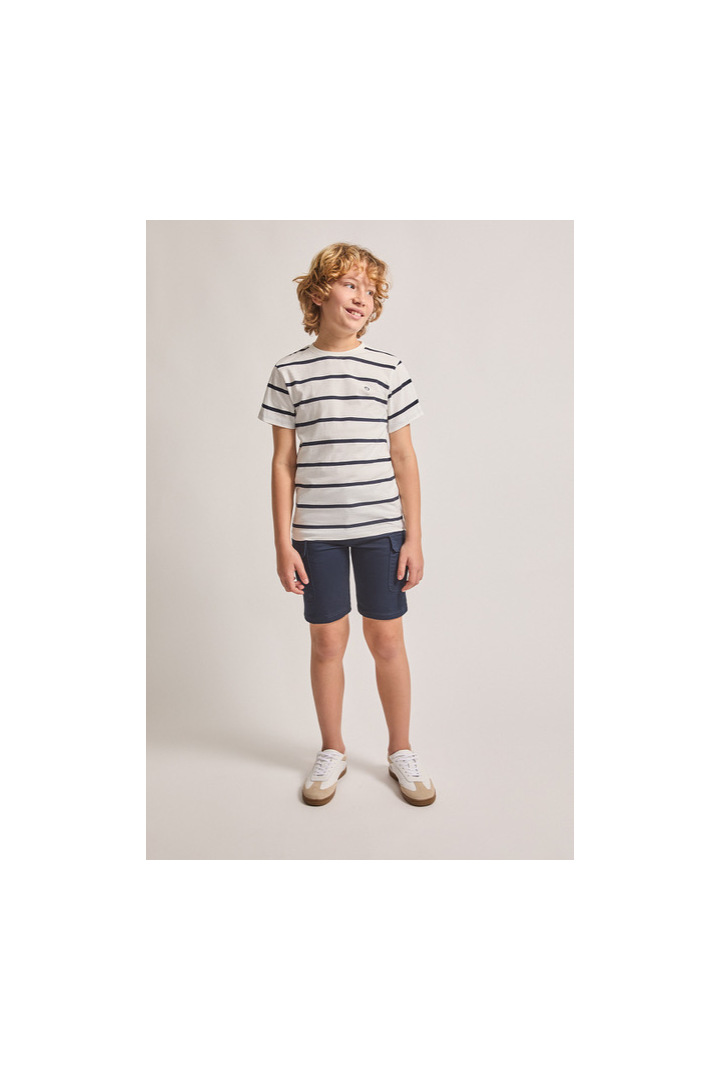 Bermuda niño M. 97021 MARINO STREET MONKEY 1 Bermuda niño azul marino de Street Monkey, pantalón corto infantil para vestir y para el diario