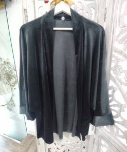 KIMONO NEGRO TERCIOPELO CORTO M.TERC