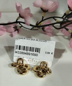 PENDIENTES CON ANILLAS ENTRELAZADAS DORADAS M.ENT-1