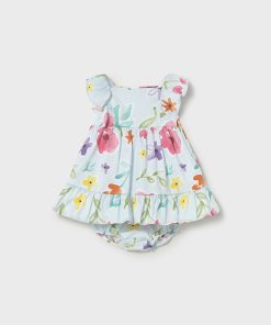 Vestido con cubrepañal estampado recién nacida M. 1812 HAWAII MAYORAL