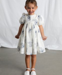 Vestido manga abullonada niña M. 3921 NATURAL MAYORAL