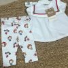 CONJUNTO 2 PIEZAS ALGODÓN M. 1736 LEGINS ESTAMPADO Y CAMISETA BLANCA MAYORAL 6 Conjunto de camiseta blanca con leggins estampados para niña