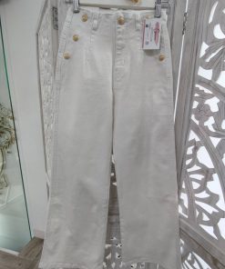 PANTALÓN VAQUERO BLANCO M.TALLE ALTO