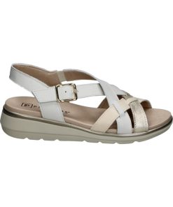 SANDALIAS DE PIEL CON TIRAS CRUZADAS M.20312 GLACIAL