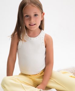Camiseta de tirantes niña tachuelas M. 3021 CRUDO MAYORAL