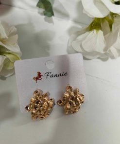 PENDIENTES FLORES DORADAS M.FLOR-12