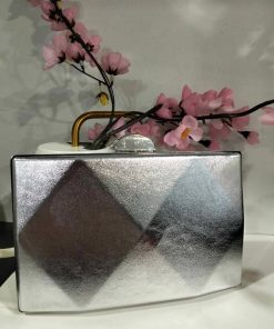 BOLSO DE FIESTA EN PLATA BRILLANTE M.147-PLA