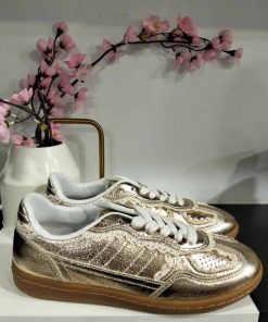 BAMBAS "SNEAKERS" ESTILO URBANO EN ACABADO DORADO METÁLIZADO M.LT33-75 GOLD