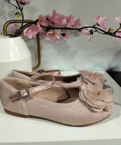 MANOLETINA CON DETALLE DE FLOR EN RELIEVE M.C563-L ROSA