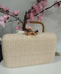 BOLSO DE MANO ELEGANTE EN TONO BEIGE NATURAL M.NAT-01