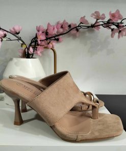 SANDALIA DE TACÓN ESTILO MULE M.2Q5F-L3538-08 KHAKI