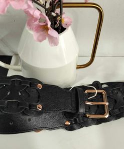 CINTURÓN ELÁSTICO CON TRENZADOS M.TRE-NEGRO