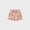 Pantalón estampado niña mandarina en mezcla de algodón y viscosa, ligero y fresco