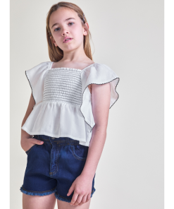 Blusa - Top niña M. 266063 Blanco Street Monkey
