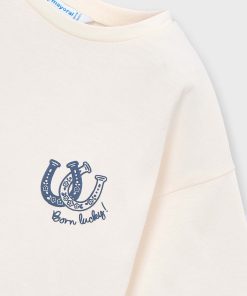 Camiseta con pañuelo estampado niña M. 3009 hueso-cele Mayoral 11 IMG 0274