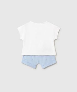 Conjunto punto bebé M. 1626 cielo camiseta blanca y short estampado Mayoral 5 IMG 0346
