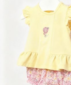 Conjunto punto bebé M. 1639 camiseta sunny y short estampado Mayoral
