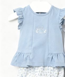 Conjunto bebé gatitos lagoon con camiseta de gatitos y short estampado en algodón