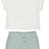 Conjunto Punto niño M. 1626 camiseta rallas Alga Mayoral y short estampado 7 Conjunto niño camiseta de rayas con short estampado a juego, de punto de algodón