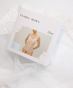 Body encaje novia con aro y relleno blanco perla YSABEL MORA M. 10178 14 IMG 3788