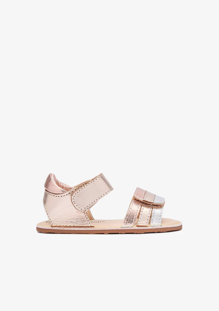 SANDALIAS BAREFOOT TIRAS PLATINO MULTICOLOR PARA BEBÉ M.TESH510011 DE CONGUITOS 6 TESH510011 PLAT