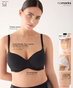 Sujetador con aro de capacidad con relleno Nomarks copas C y D M. 10160 SOL YSABEL MORA