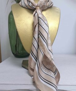 PAÑUELO DE SEDA ESTAMPADO GEOMÉTRICO M.PAÑ-23