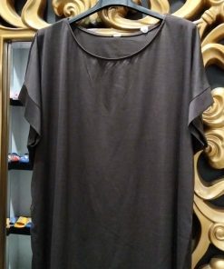 BLUSA BÁSICA EN TONO MARRÓN CHOCOLATE M.MC-BLU