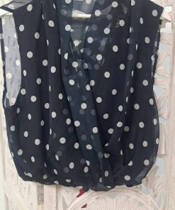 BLUSA DE LUNARES EN COLOR AZUL MARINO M.LUN-MR