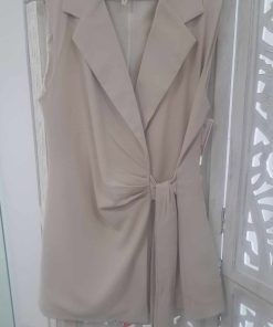 CHAQUETA SIN MANGAS BEIGE M.SIM