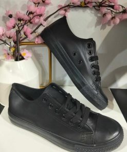 ZAPATILLAS URBANAS ESTILO CONVERSE EN POLIPIEL M.B143 ALL BLACK