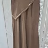PANTALÓN ANCHO CON PAÑUELO A LA CINTURA MARRÓN CHOCOLATE M.PE-MC3