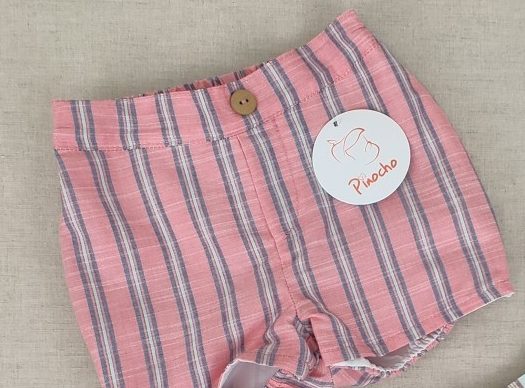 PANTALÓN PEPE RANITA M. 5190.13 PINOCHO 1 Pantalón pepe ranita bebé en algodón, corte corto de vestir del modelo 5190.13 de Pinocho