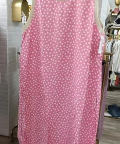 VESTIDO MIDI SIN MANGAS CON ESTAMPADO DE LUNARES M.LU-ROSA