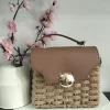BOLSO CONFECCIONADO EN TEJIDO DE RAFIA TRENZADO EN TONO CAMEL M.RAF-200