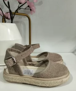 ESPARTOS DE NIÑA M.NV500 BEIGE TOSTADO