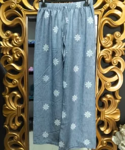 PANTALÓN ANCHO AZUL ESTAMPADO M.PA-87