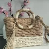 BOLSO TRENZADO DE RAFIA EN TONOS BEIGES Y MARFIL M.RAF-05