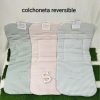 Colchoneta silla reversible silla ligera universal M. Vichy gris Modas Sanz