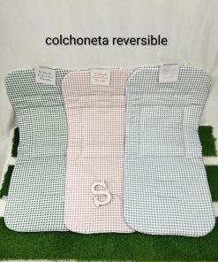 Colchoneta silla reversible silla ligera universal M. Vichy gris Modas Sanz