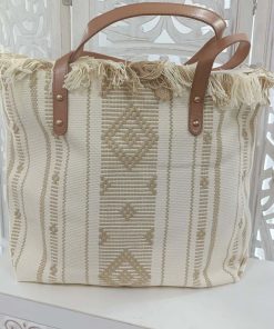 BOLSO ESTILO BOHEMIO ESTAMPADO BEIGE M.EST/BE