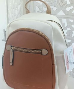 MOCHILA EN TONO BEIGE Y MARRÓN M.MOH8