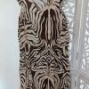 VESTIDO ESTAMPADO DE ANIMAL PRINT MARRÓN CHOCOLATE M.AM/MC