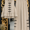 CONJUNTO DE DOS PIEZAS (CHALECO Y PANTALÓN) ESTILO ARTESANAL M.145-CON